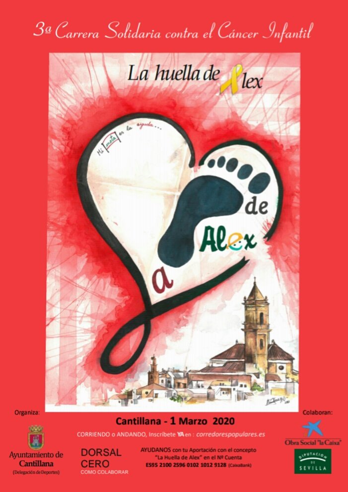 CantillanaViva's tweet image. III HUELLA DE ALEX DORSAL 00
Regala solidaridad
Dorsal 00 Solidario: Para hacer tu aportación solo tendrás que indicar en el concepto, "La Huella de Alex" al Número de cuenta:
 ES95 2100 2596 0102 1012 9128
#Cantillana 
1DMARZO 2019