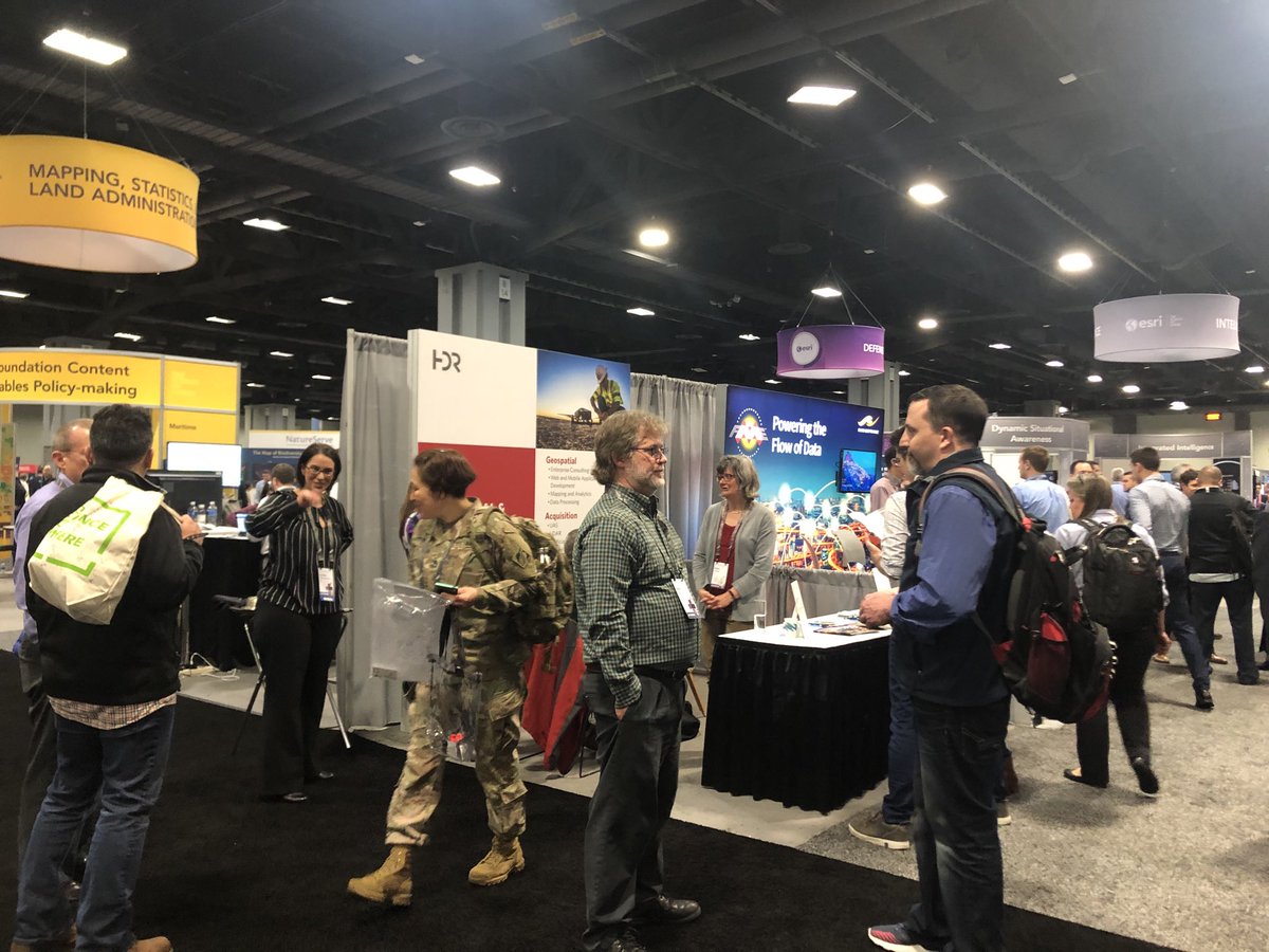 pbasrao's tweet photo. Lots of activity at the HDR booth at #esriFedUconference #hdrgis https://t.co/mzcybRjbuE
