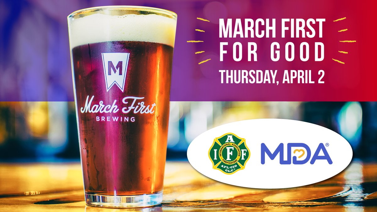 marchfirstbrew's tweet photo. Last year we raised almost $2000 for @MDACincinnati with @IAFF3907. Can we beat it this year? We think so! Join us April 2nd and drink for a good cause! https://t.co/u8E1iTH6OM https://t.co/cn0hK7cdGF