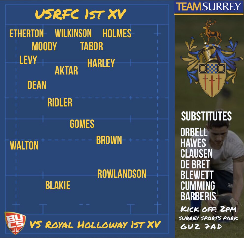 Last time these 2 teams met, USRFC came off victorious, beating Royal Holloway 24-10. Holloway will look to make up for their performance last year and to test out the stags before they meet again on varsity day. This is sure to be a cracking match, you don’t want to miss it.