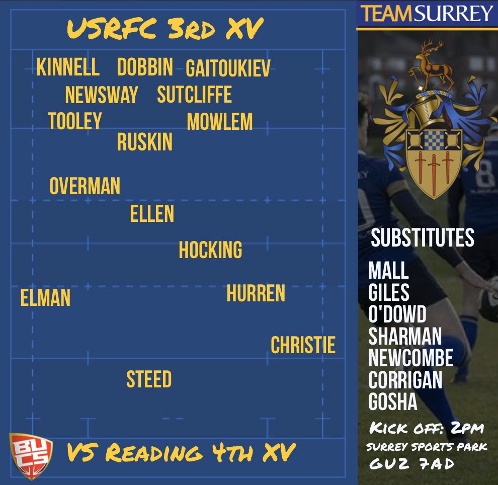 Tomorrow’s 3rd team to take on Reading on our home turf.

get down to SSP to cheer on the boys tomorrow afternoon.