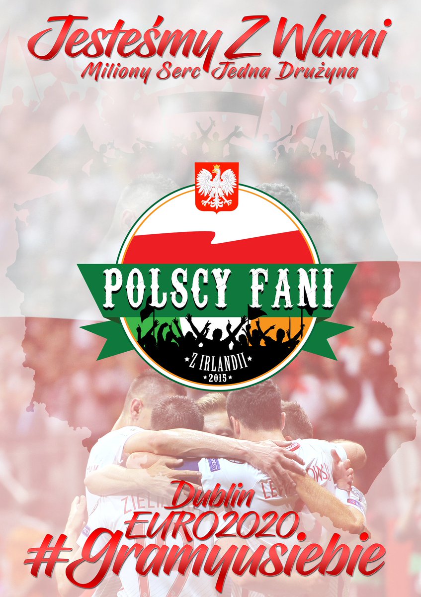 JJaszczyk's tweet photo. Tak prezentuje się oficjalny baner przygotowany specjalnie na przyjazd reprezentacji Polski do Dublina! Wszystko pod hasztagiem #gramyusiebie. Więcej na stronie Stowarzyszenia @polscyfanizirlandii
Projekt @photographerrw
#ŁączyNasPiłka #PZPN #Euro2020 #RadioPL #RafałWójcicki https://t.co/kpvhcTefPI