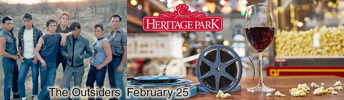 X929's tweet photo. Catch The Outsiders back on the big screen at @HeritageParkYYC! Enjoy a 3 course dinner before the movie, Feb 25! RT this by 9pm tonight(!) for your chance to win a pair of tickets- or just guarantee your spot and buy some now! https://t.co/6GngWNRijn https://t.co/U635AqOaMX