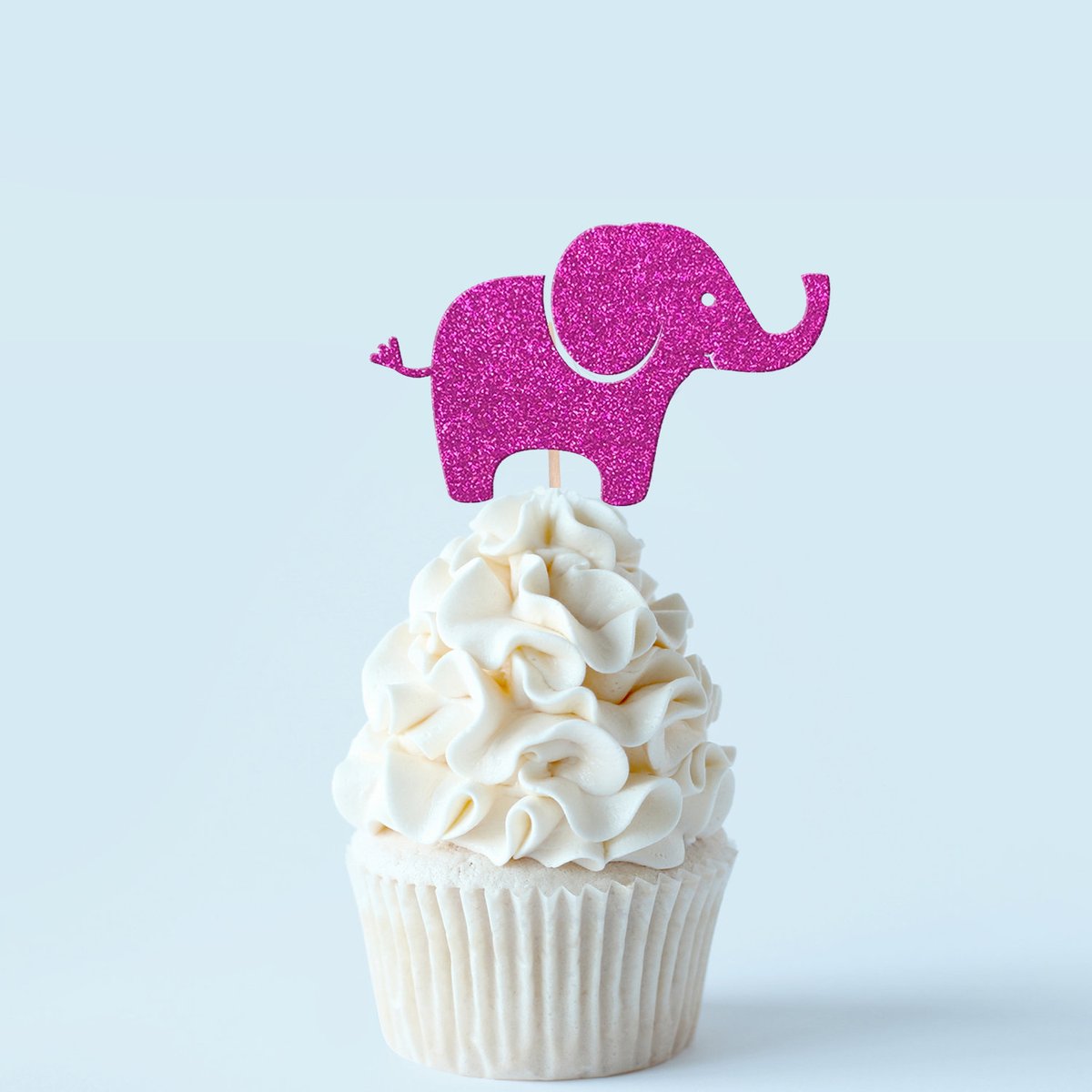 Working on the latest order. Let's talk about the Pink Elephant in the room!  Baby Shower Elephant Cupcake Toppers etsy.me/31MCvA2 #etsy #babyshow #genderreveal #cupcaketopper