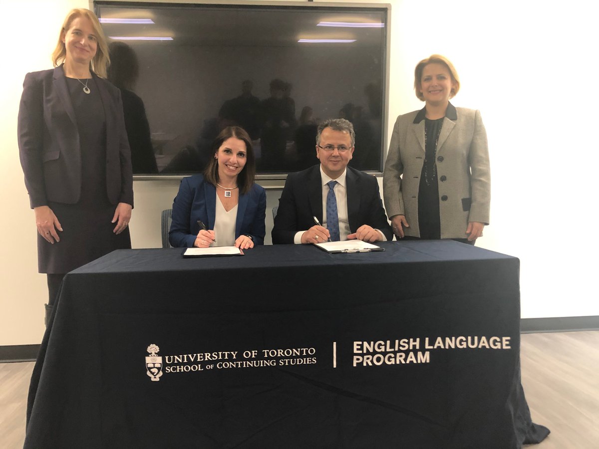 UofTELP's tweet photo. The English Language Program was pleased to welcome Consul General Sinem Mingan and Education Attaché, Bülent Çiftci from the Toronto Turkish Consulate General. Also, students shared their experiences as former ELP learners and some of them as current U of T graduate students. https://t.co/sK3b08CNv8