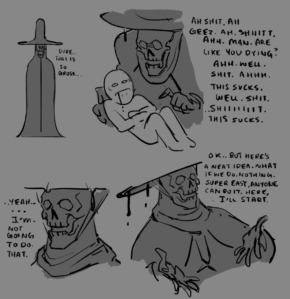 atra is a druid who practices the circle of spores! he is very apathetic and a bit lazy, and thinks only about his own well being most of the time. he dislikes confrontations and will do anything to get out of fights or anything that he deems to be too much work 