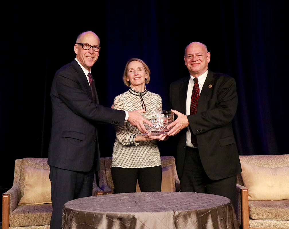 Joseph Witmer of the <a href="/PA_PUC/">PA PUC</a>, and counsel to Chairman Gladys Brown Dutrieuille, was awarded the Inaugural Ray Baum Memorial Leadership Award at the Winter Policy Summit in Washington, D.C. bit.ly/RayBaumAward #NARUCWinter20