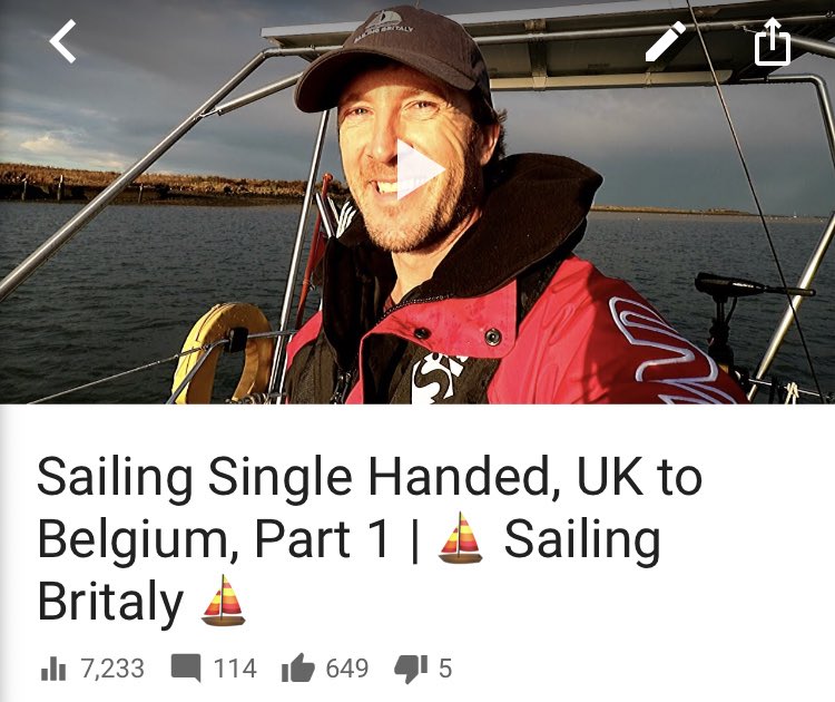 SailingBritaly's tweet photo. Sailing Single Handed, UK to Belgium, Part 1 | ⛵ Sailing Britaly ⛵

https://t.co/Wqfr8hSChd

#sailing #singlehanded #solo #challengeyourself https://t.co/m4Ogc2CCZQ