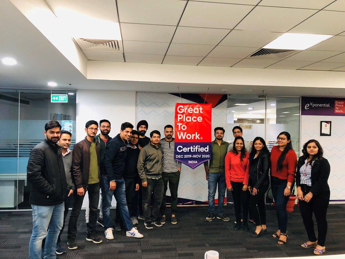 Exponential is thrilled to be certified yet again as a Great Place to Work® by <a href="/GPTW_India/">Great Place To Work India</a>! Congrats to our India team for this well-deserved recognition and a big "thank you!" to all our employees, managers and leadership who make Exponential a Great Place to Work®!