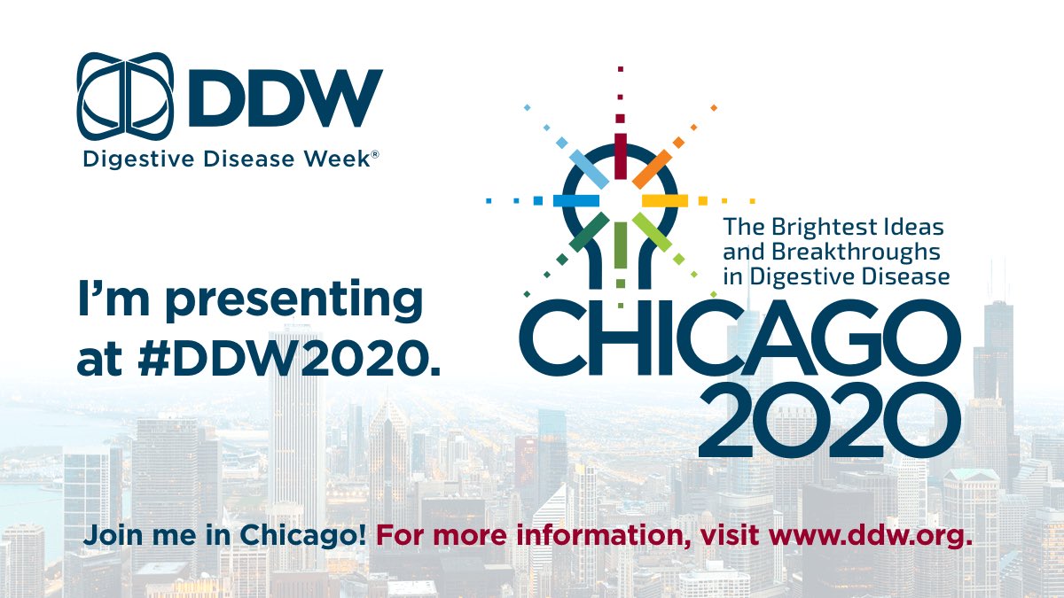 Honored and excited to get to present my research at #DDW2020 in the Windy City! Can’t wait to share and also see what new developments others are bringing. #researchandinnovation #Chicago #DDW