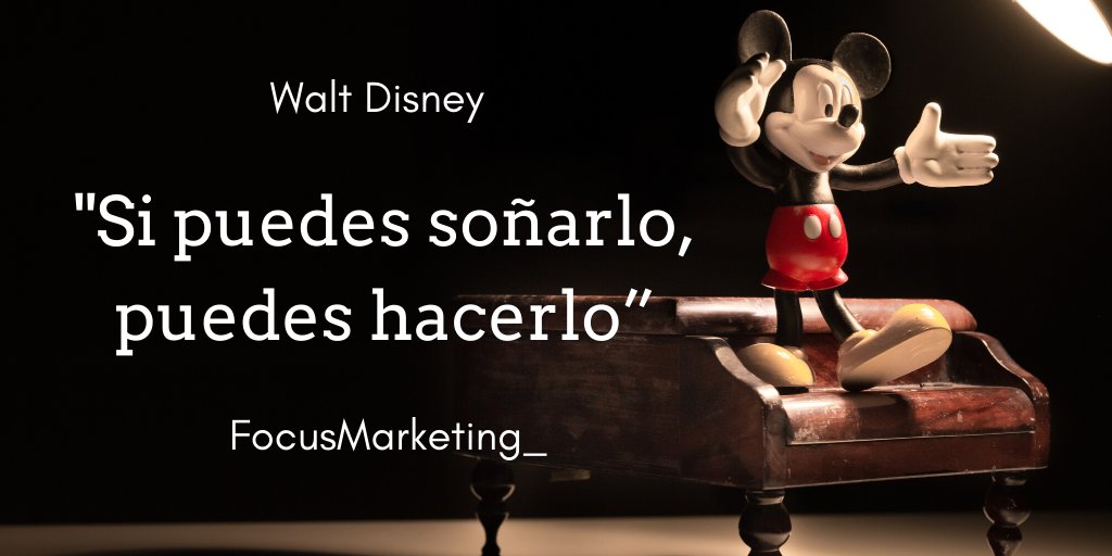 FocusMarketing_'s tweet photo. Lindas palabras de Walt Disney🖤 Nunca dejes de soñar💪🏼 #FelizMartesATodos #ReflexiónDelDía #WaltDisneyStudios 
#emprendedores #FelizMartes https://t.co/a34B8uTB5J