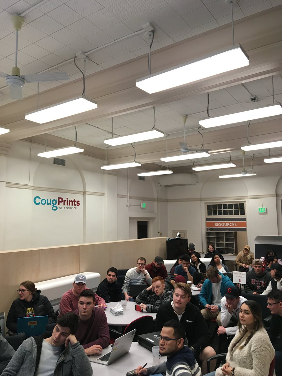 WSU_ENTRP's tweet photo. HAPPENING NOW: Look at all these Cougs in the Commons for Resource Night 😍 #WSUBPC20 https://t.co/JIfgLW7COn