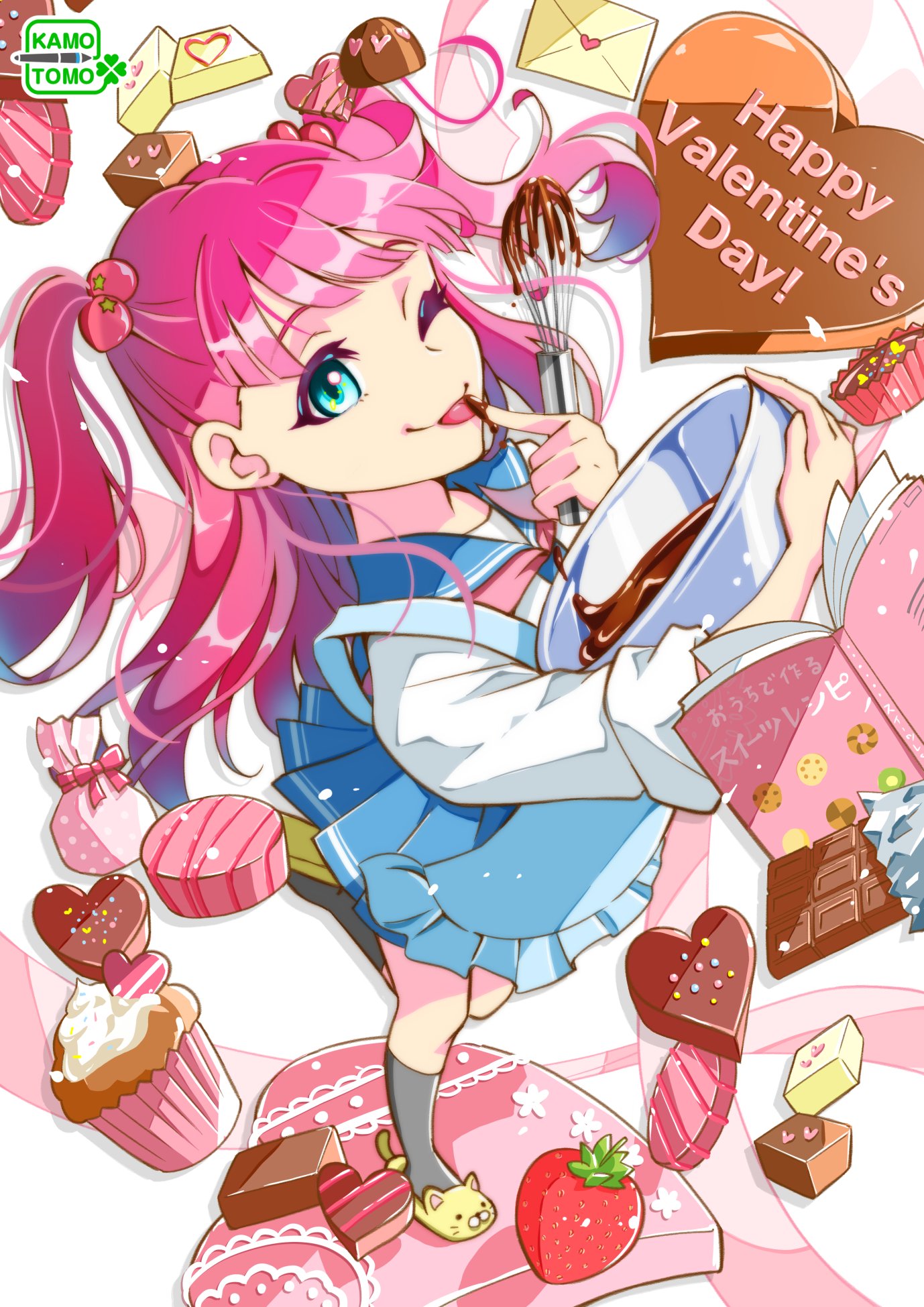 Twitter 上的 かもとも イラストレーター 今日は描いたイラストは数日寝かすと良いという話です D このイラスト キャラクターを取り巻くように下から上に小物を配置して それを追っていくと視線が顔に行き着くという視線誘導をやりたかったのですが ばら撒き