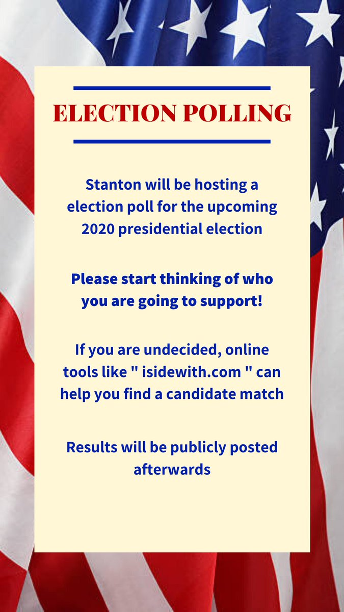 stanton2020's tweet photo. More info about Stanton Voter Registration Day https://t.co/zCee2YNyqE