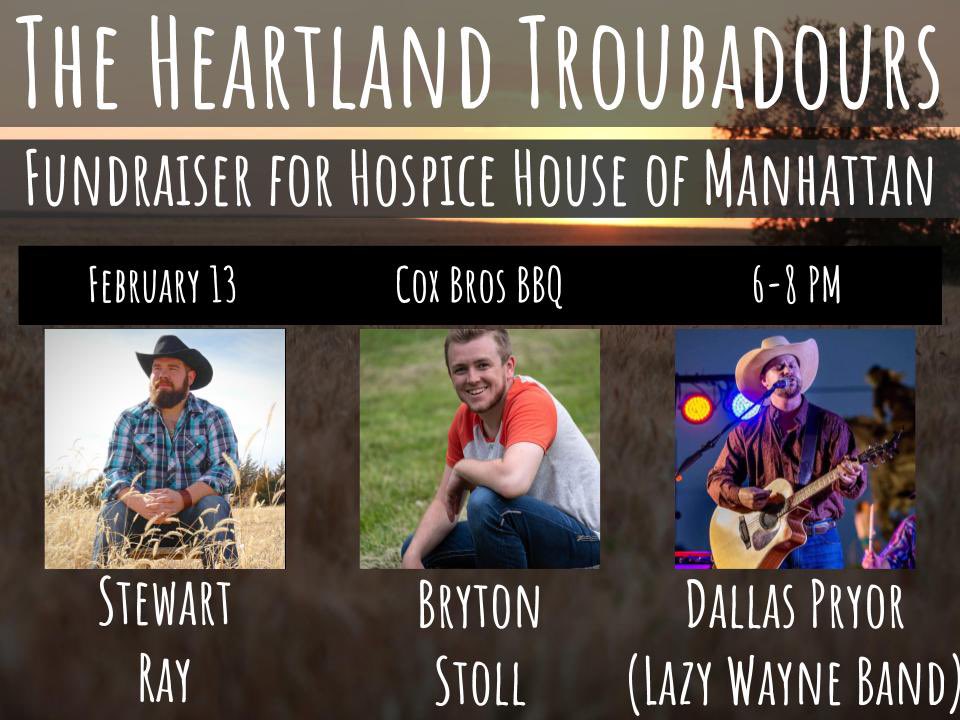 BrytonStoll's tweet photo. It’s #TroubadourTuesday!
Come check out some great local artists this Thursday in Manhattan at @coxbrosbbq! #HeartlandTroubadour
@stewartraymusic @LazyWayneBand
#MHK #MHKMusicScene #KansasMusic #KansasCountry #MidwestMusicScene #Songwriter https://t.co/NzmuOj74cP