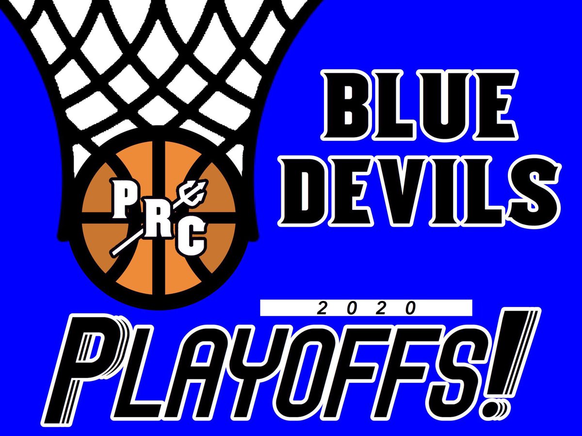 PRCathletics's tweet photo. BLUE DEVILS WIN!

Final: PRC 50, Picayune 47

Blue Devils punch their ticket to the District Championship Game on Friday night, and clinch a spot in the 2020 PLAYOFFS! #PRCbasketball🏀 https://t.co/35f70Dlnc7