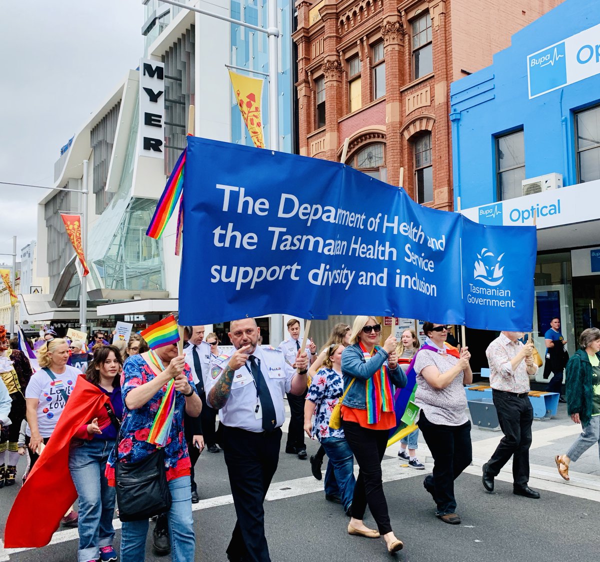 🏳️‍🌈On Saturday we marched in the 2020 TasPride Parade to celebrate Tasmania’s LGBTIQ community.🏳️‍🌈 Thanks to all our staff who participated, it was fantastic to see so many people supporting the event. The Department of Health is committed to building an inclusive health service.