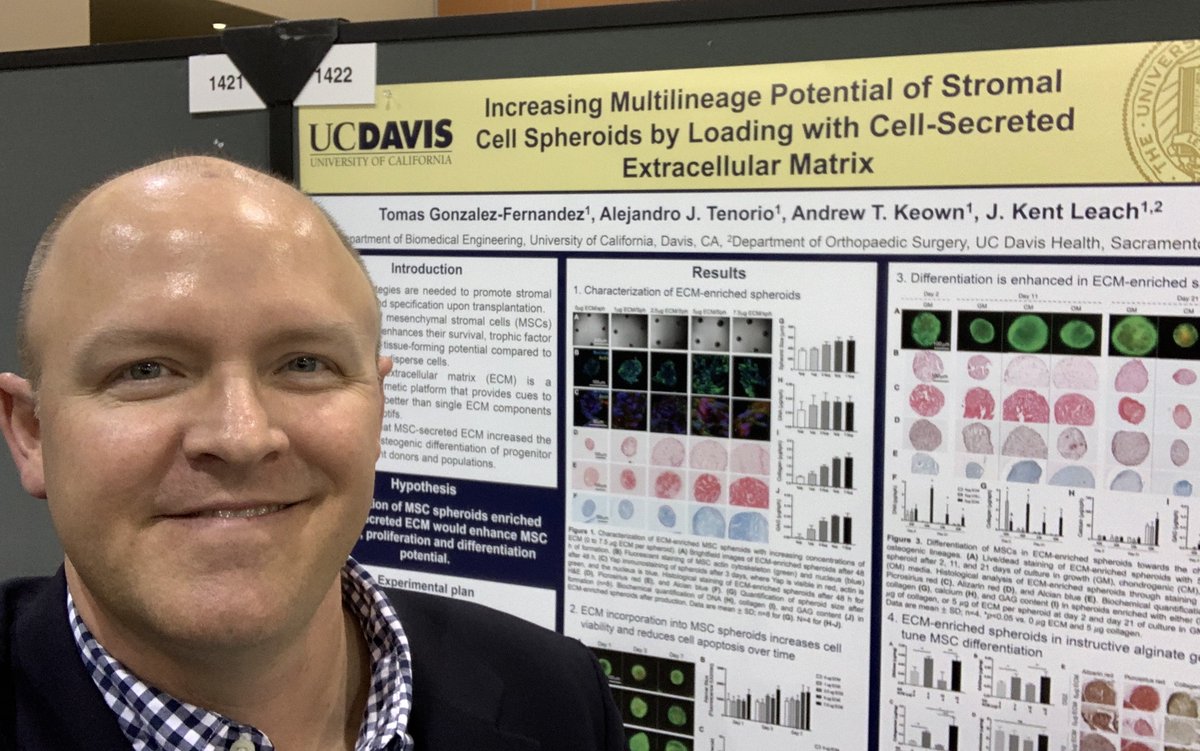 It was a privilege to participate in #ORS2020 meeting in Phoenix to share new data on osteosarcoma models (with @RLRandallMD and Steve Thorpe of @UCDavisOrtho) and new @LeachLabUCD data on enhancing MSCs for bone repair. Looking forward to next year!