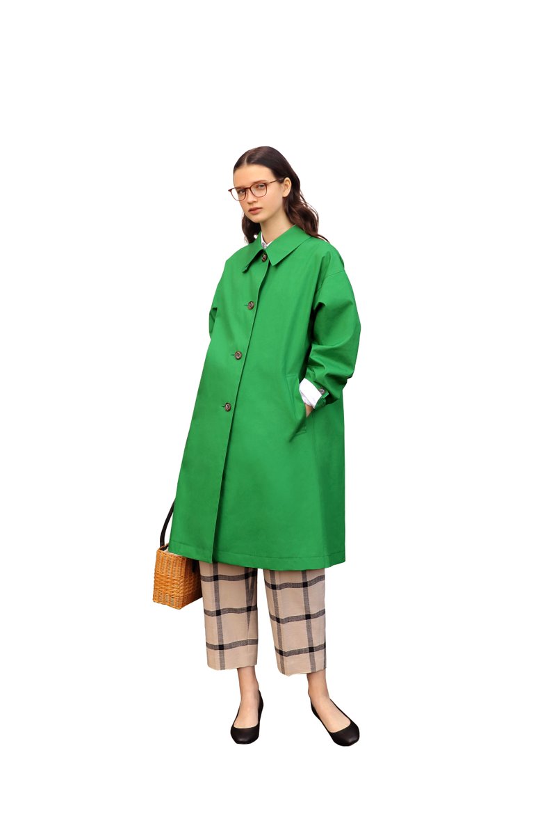 マッキントッシュ フィロソフィー Women Recommend Item コットンボンディングコート ブランドの代名詞であるボンディングコートが春らしいカラーで登場 パッと目を引く鮮やかなグリーンが周りと差をつけるお洒落コーデに仕上げます T Co