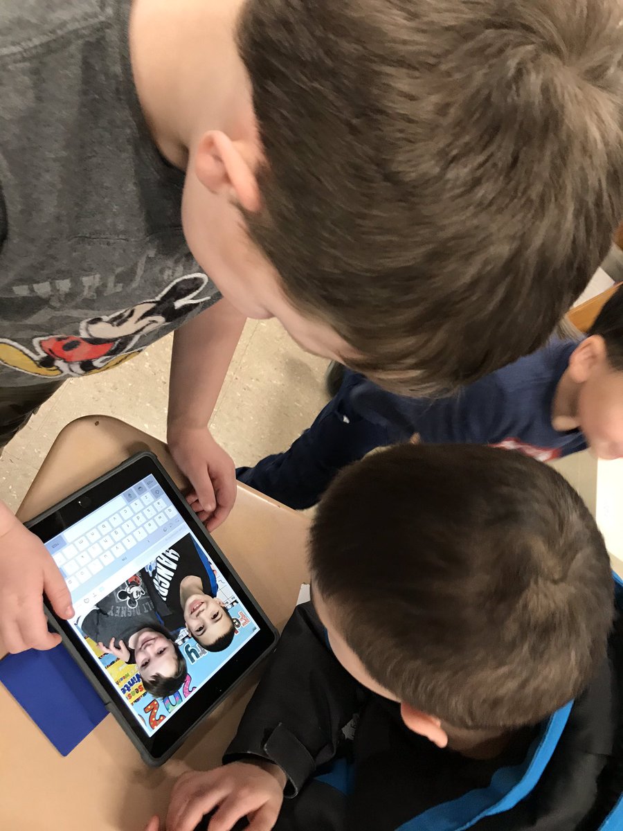 First graders work together to create friend collages with <a href="/PicCollage/">PicCollage</a> <a href="/Kane_School/">Francis Kane School</a> <a href="/MPSPanthers/">Marlborough Public Schools</a>