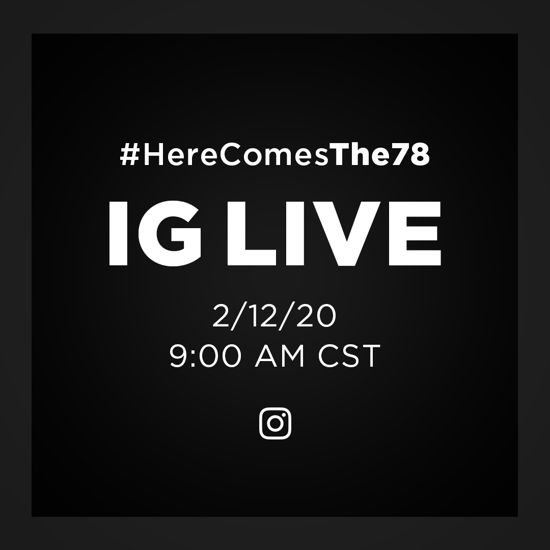We're going LIVE for a few BIG announcements. Join us at 9:00AM on Instagram Live - instagram.com/The78Chicago #The78Chicago #HereComesThe78