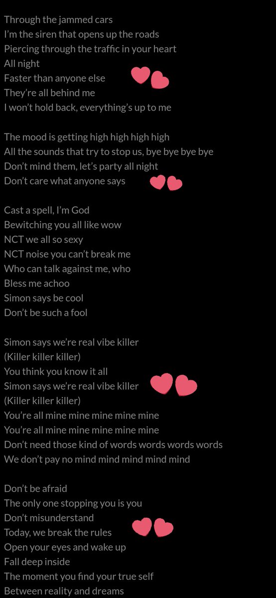 Dyva🌸 on X: Simon Says and Firetruck's lyrics.