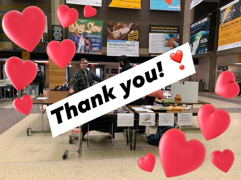 pcsuwm's tweet photo. Thank you to everyone who came out to our bake sale today! We hope you enjoyed all the goodies you got. 😄 You have helped PCS be able to keep working towards our goals and striving towards our mission! 🌈 #PCS #uwm #bakesale https://t.co/TJDULU9ukh