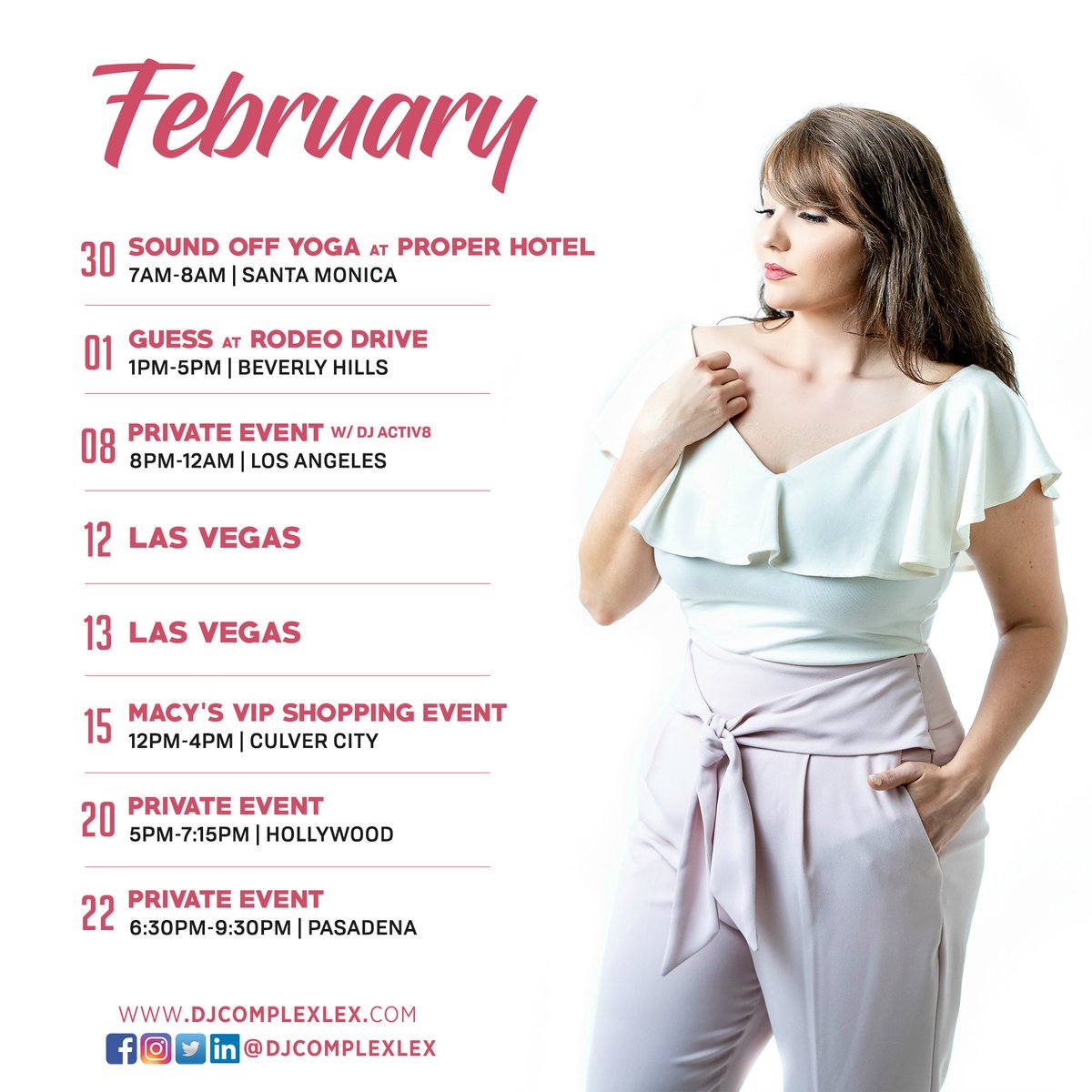 djcomplexlex's tweet image. February 🎀
Enjoying a calmer month &amp;amp; a little less time on social media. Taxes &amp;amp; writeoffs are completed, phew! #thankful