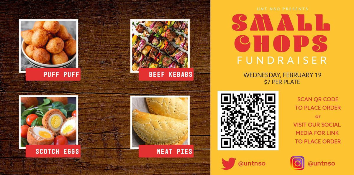 We know how much you love food, so we’ve curated a number of small, tasty snacks you can get during our fundraiser for just $7 on Wednesday February 19. Scan the code to order or click the link in our bio.