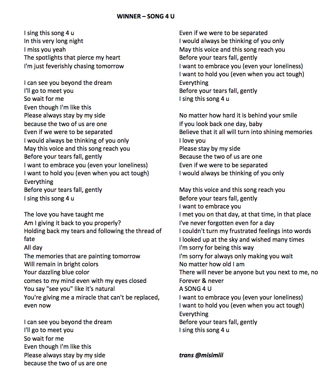 albanglian on X: YES — Lyrics translated into English 4th track