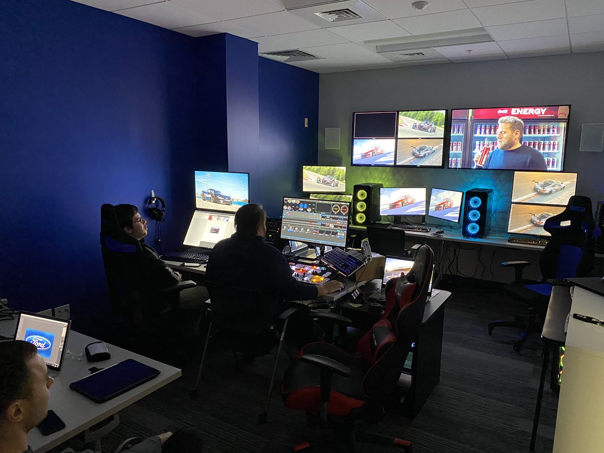 Drew, Cisco, Nick, and Alex have worked every day for the last week preparing for tonight. It was a huge project building this studio. Can’t thank them and all our <a href="/CocaColaRacing/">Coca-Cola Racing</a> drivers for the hard work testing for tonight!  See how they do at 9 PM on iRacing.com/live