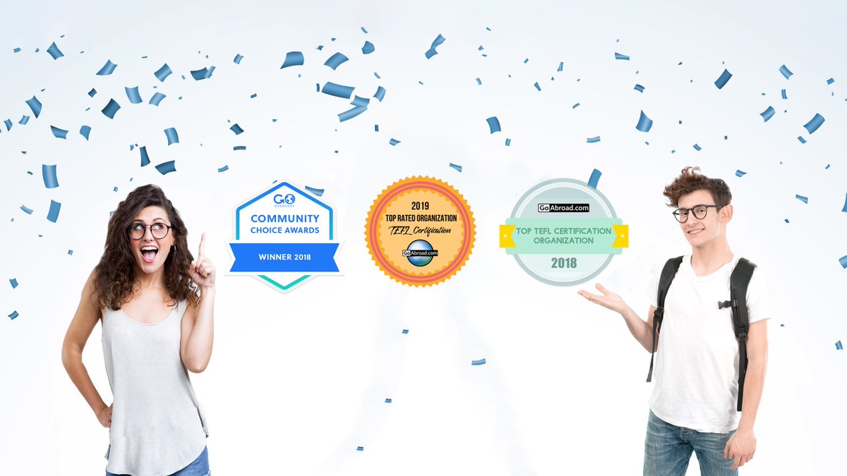 teflcourse's tweet photo. @GoAbroad named us a Top Rated TEFL Organization two years in a row! Thank you to all our alumni voting for us <3

#TEFL #TEFLcourse #TESOL #TESOLcourse #ITTT #teachingabroad #TeachingJobs #goabroad https://t.co/m2JtVIcG26