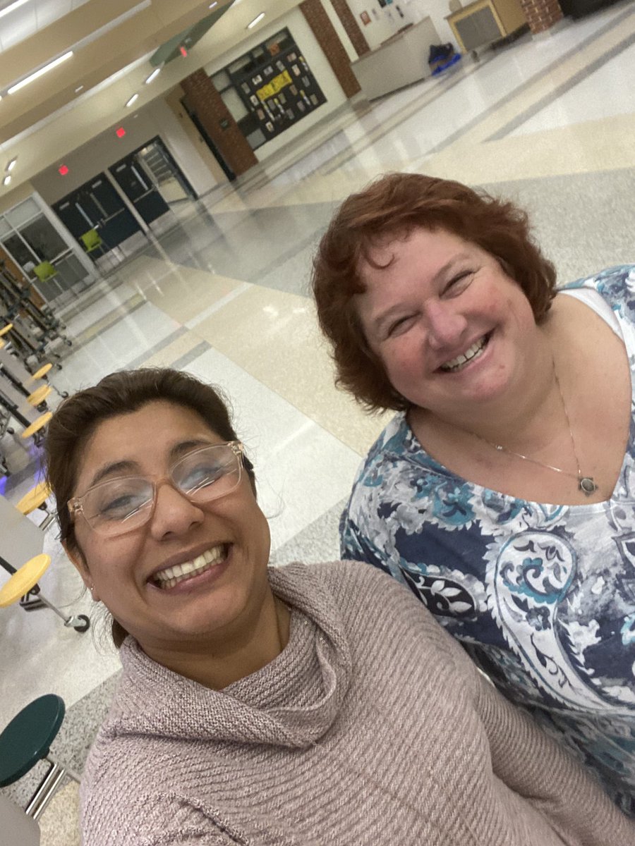 hhs_prncpl's tweet photo. Staff step competition means walking even when it’s raining. My secretary Teresa & I walked upstairs,downstairs, and every which way! #selfcare #stepcompetition @HenricoHighSch Who’s walking after school @ehphelps @mbland_Admin @HHSSchoolCouns1 @hhswarriorbooks @henrico_science https://t.co/rEeTFw0CLF