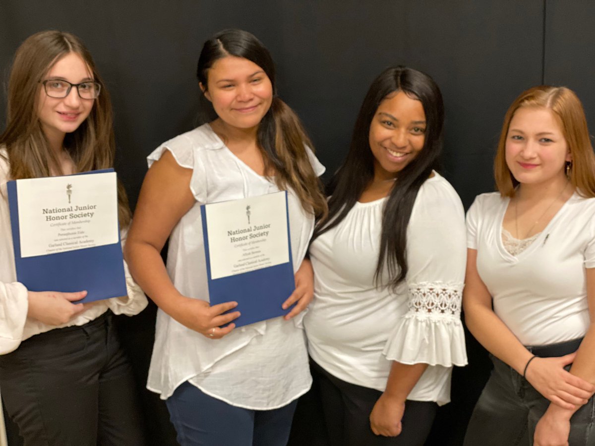GarlandClassic's tweet photo. We’re beyond proud of our scholars who were inducted into our NJHS Program! Congratulations for making the commitment of being loyal to our school and maintaining high standards of leadership and citizenship!🏆

You're hard work will never go unnoticed! https://t.co/30OaW8BM3W