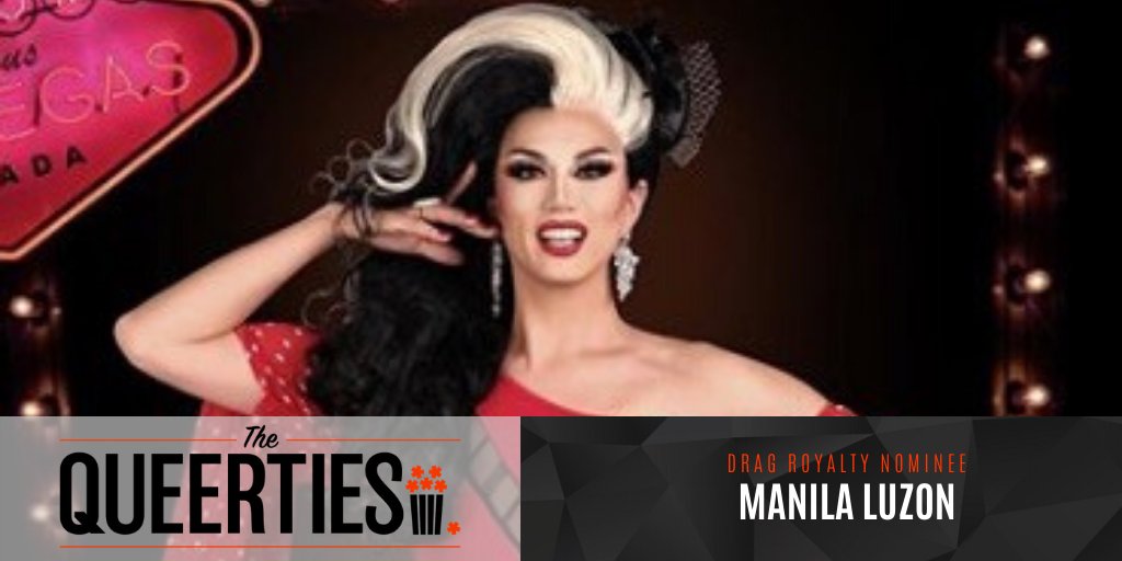 Queerty's tweet photo. There are less than two weeks left to vote for @manilaluzon for DRAG ROYALTY, presented by new series @CWKatyKeene, at the #Queerties! Vote for all your #LGBTQ favorites once a day until February 21st! 🏆 https://t.co/TrbS22AiuD https://t.co/J8QLLfub1s