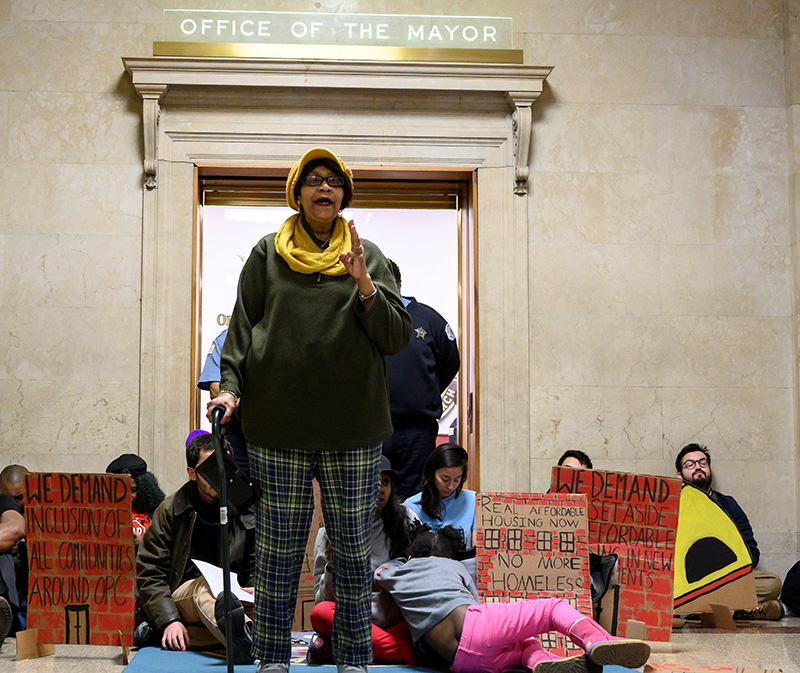 HydeParkHerald's tweet photo. Coalition ups the ante in the fight for a Community Benefits Agreement #HydeParkChicago https://t.co/mNmKXlMt4l https://t.co/YI7fVKz96e