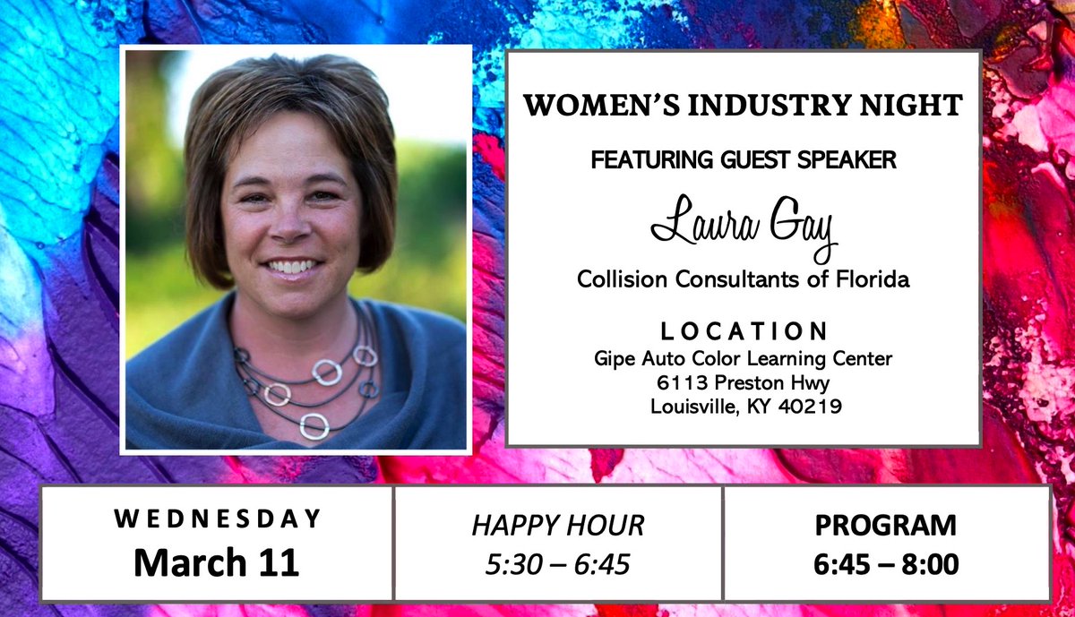 GipeAutoColor's tweet image. Join us! Gipe Auto Color is Hosting Women’s Industry Night. PPG Platinum Distributor Event Will Highlight Career Opportunities Available to Women in the Collision Repair Industry. RSVP #womenautomotive #womenbodyshops #womencollisionshops 
facebook.com/events/4820010…