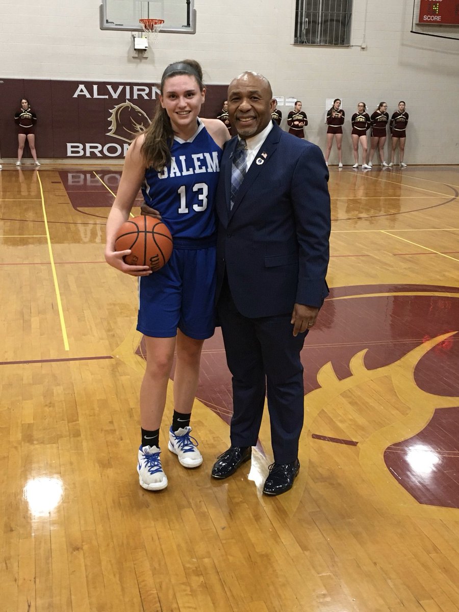 Salem girls basketball wins at Alvirne 55-48! Jordyn Franzen scored 1000 points in her career as a Salem girls basketball player!