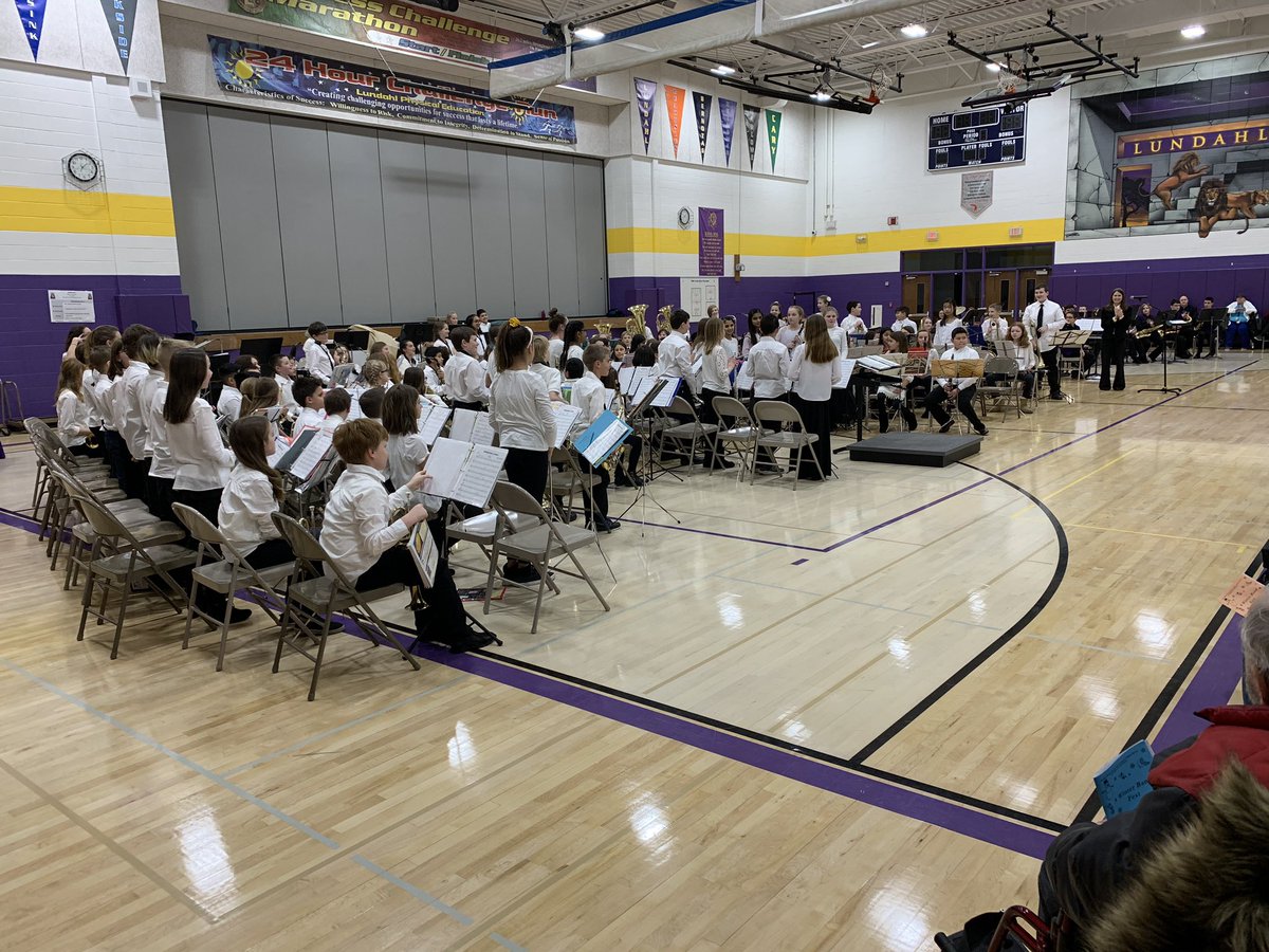 Proud of our 5th grade band students who put in extra time and work to perform at the Winter Band Fest tonight at <a href="/LundahlLions/">Lundahl Lions</a>.  Honored to play alongside fellow students from <a href="/SouthD47/">SouthD47</a> and <a href="/starhuskies/">North School</a> as well. #d47pride
