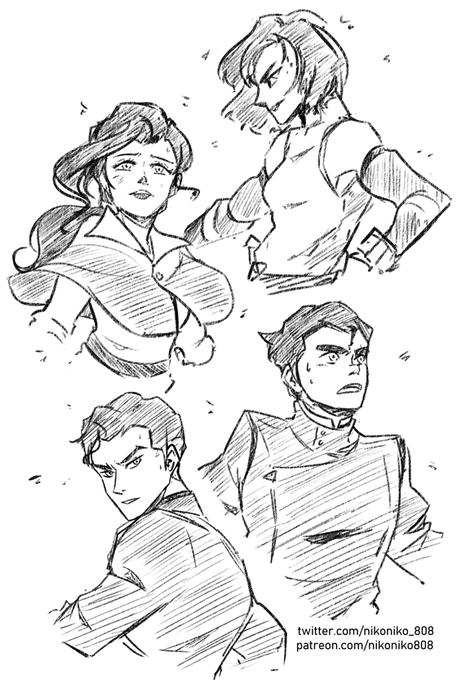 doodled the Krew :) #tlok #korra 