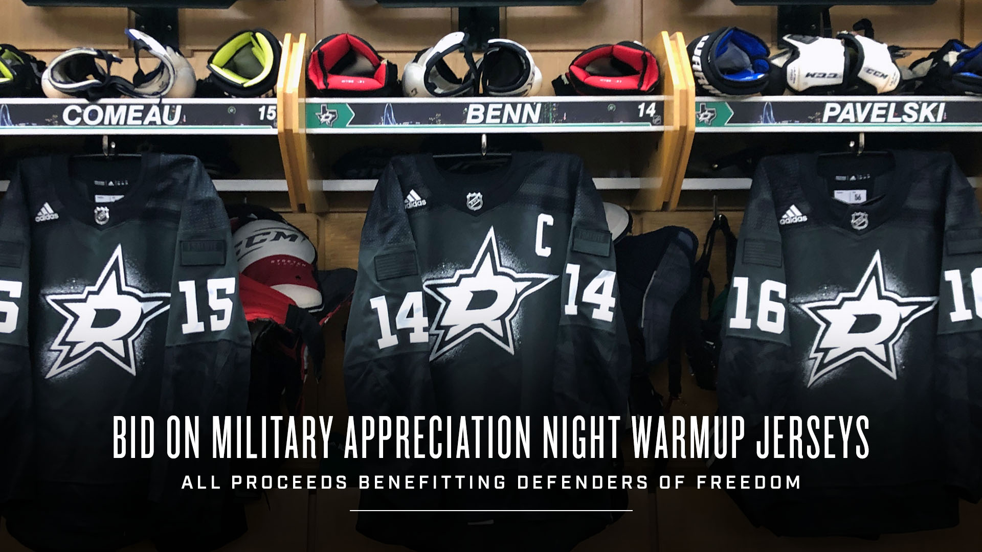 dallas stars military jersey