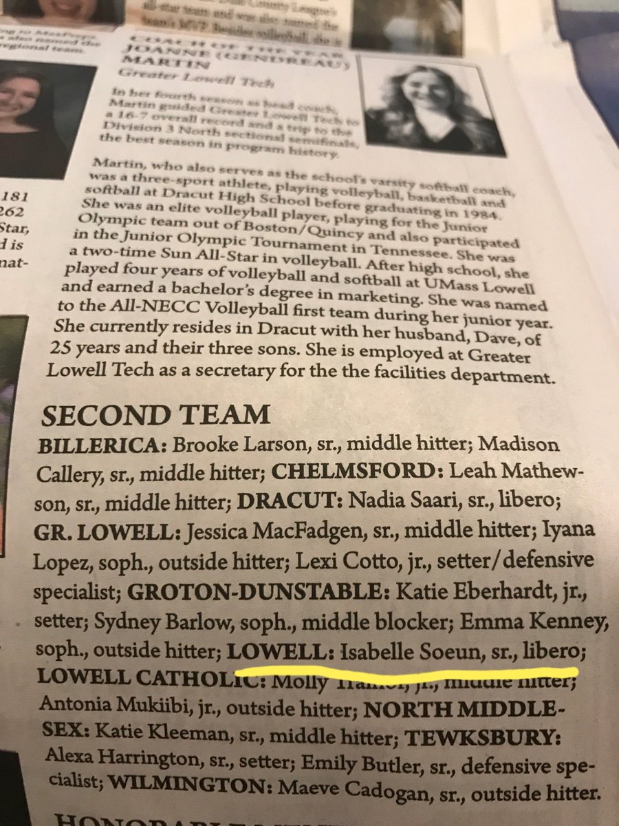 CoachMCrina's tweet photo. Congrats to these ladies! A Lowell Sun All-Star, Second Team &amp; Honorable mention! @_LHSAthletics @LHSGirlsVolley https://t.co/hbCIlOSOc6