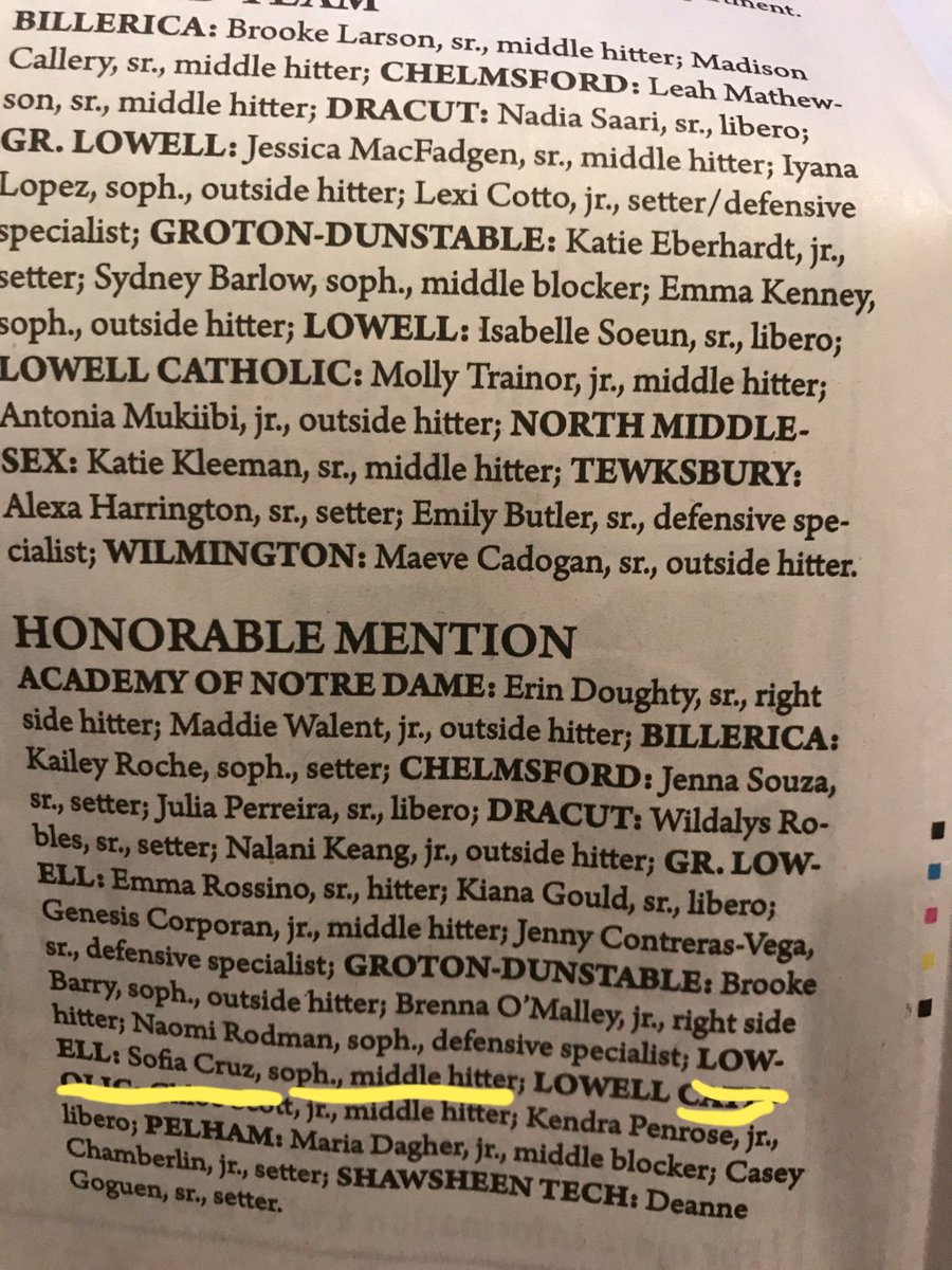 CoachMCrina's tweet photo. Congrats to these ladies! A Lowell Sun All-Star, Second Team &amp; Honorable mention! @_LHSAthletics @LHSGirlsVolley https://t.co/hbCIlOSOc6