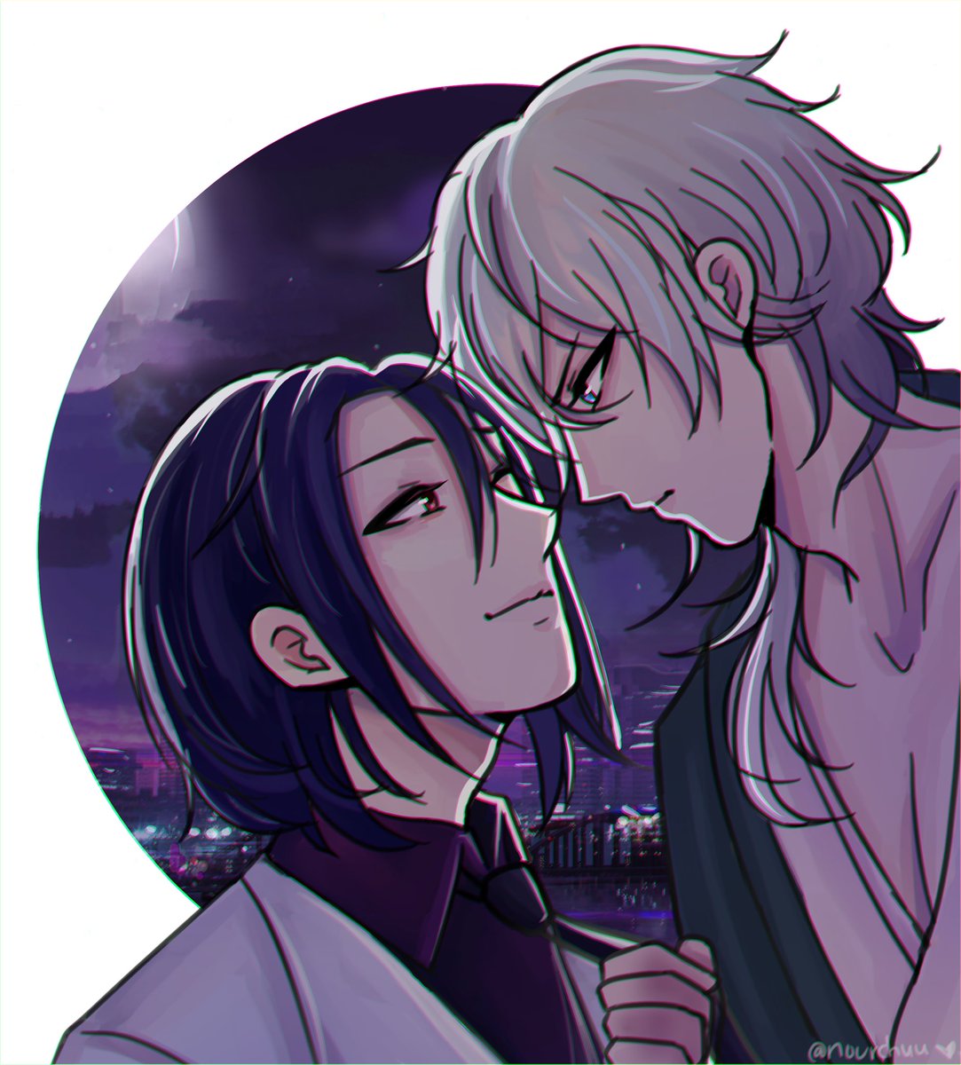 nourchuuya's tweet photo. “Because that's our sole similarity: that we love this city.” 
#文豪ストレイドッグス #文豪野犬 #fukumori #bsd https://t.co/TF0PZaFN6r