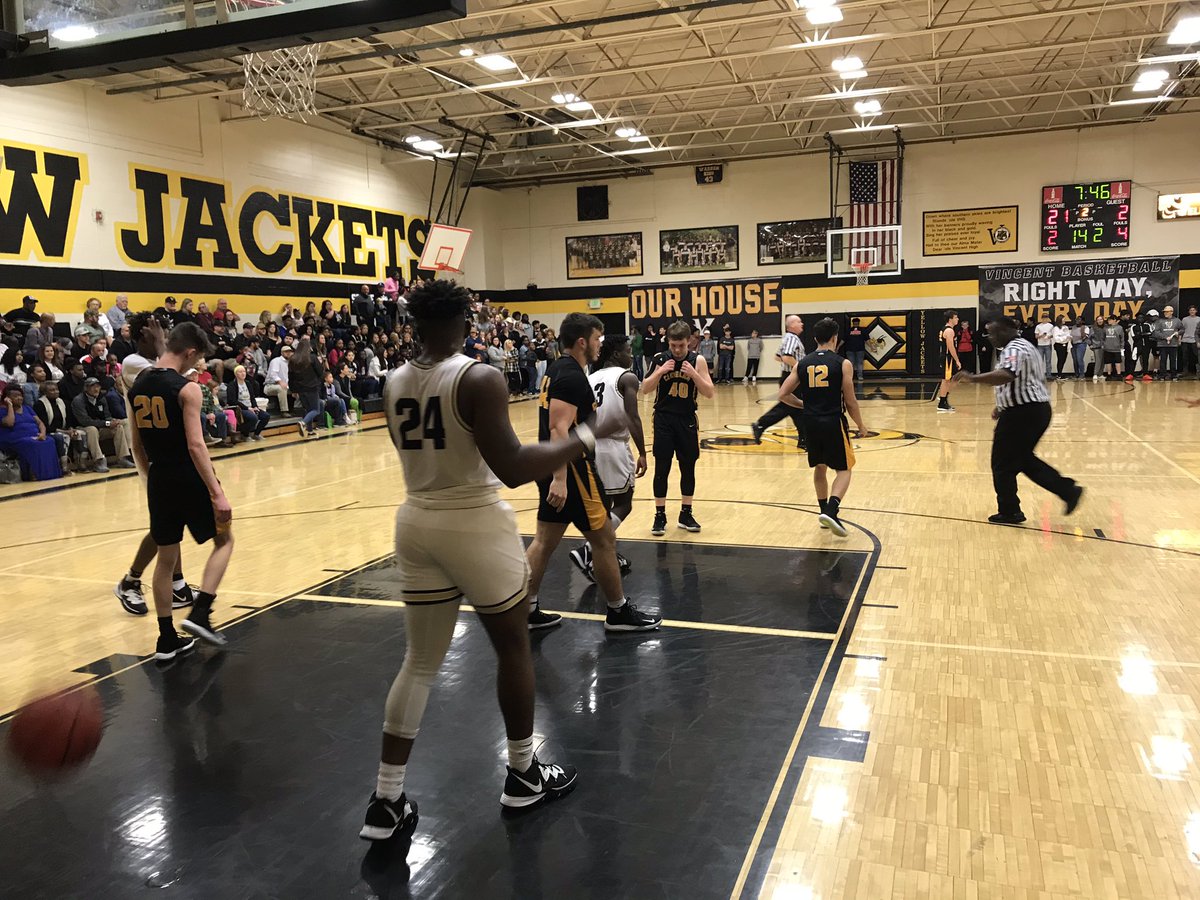 Alec Etheredge SCR (@alecetheredgesc) on Twitter photo Halftime: <a href="/VincentHoops/">Vincent Basketball</a> 41, Cleveland 4
Vincent is so quick to the ball defensively right now and Cleveland has no answer for the Jackets’ offense. This team has one goal right now, avenging last year’s heart break in the Elite Eight. They’re now a half away from the Sweet 16. Halftime: <a href="/VincentHoops/">Vincent Basketball</a> 41, Cleveland 4
Vincent is so quick to the ball defensively right now and Cleveland has no answer for the Jackets’ offense. This team has one goal right now, avenging last year’s heart break in the Elite Eight. They’re now a half away from the Sweet 16.