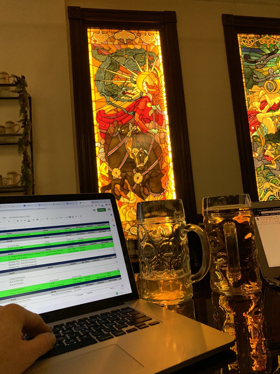 TATTAT_band's tweet photo. Brews and brainstorms. 🍺💡
#TATTATTuesday #614Music #ColumbusMusic #Beer #Brainstorm #WorkingHard #HardlyWorking #2020 #TATTAT https://t.co/F4VFi25wEU
