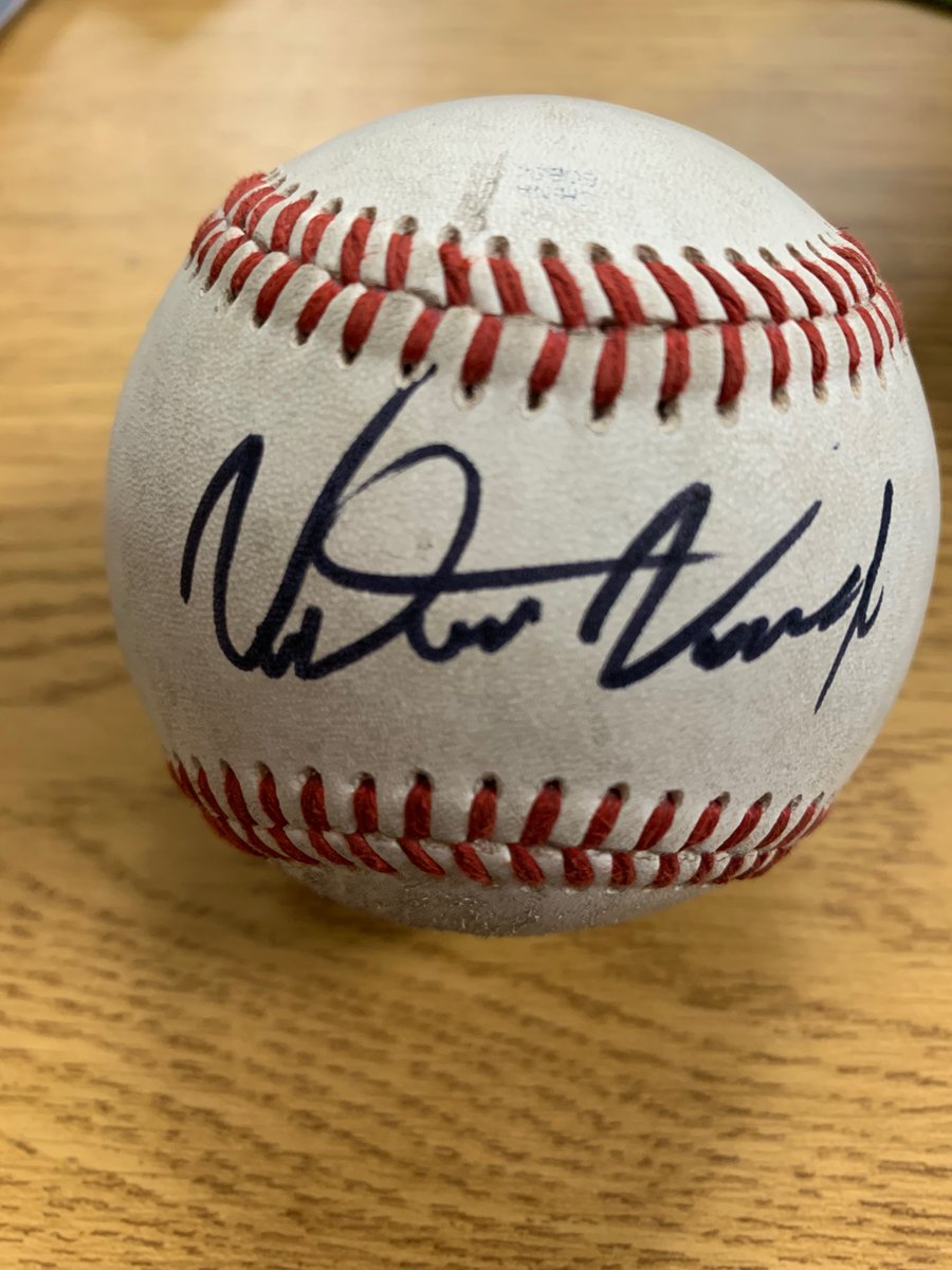 sab9870's tweet photo. My favorite autograph by far!  Thank you for coming to visit @VictorVodnik !  Loved seeing you and hearing about your ball career so far. Can’t wait to see what else you accomplish. I’m so proud of you! https://t.co/AxUb9OPGSR