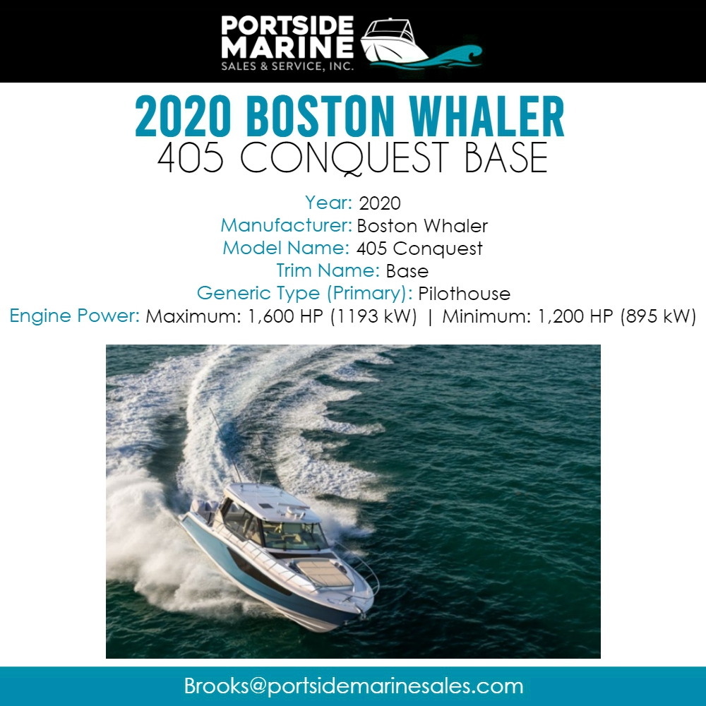 Introducing the all-new 405 Conquest, aka the SUV of the Sea. Envisioned from the keel up as an adventure-ready cruiser, the 405 delivers incredible performance, versatility and ease of use.
-
Learn more: portsidemarinesales.com/inventory/v1/C…

#portsidemarinesales #cicero #bostonwhaler #boat