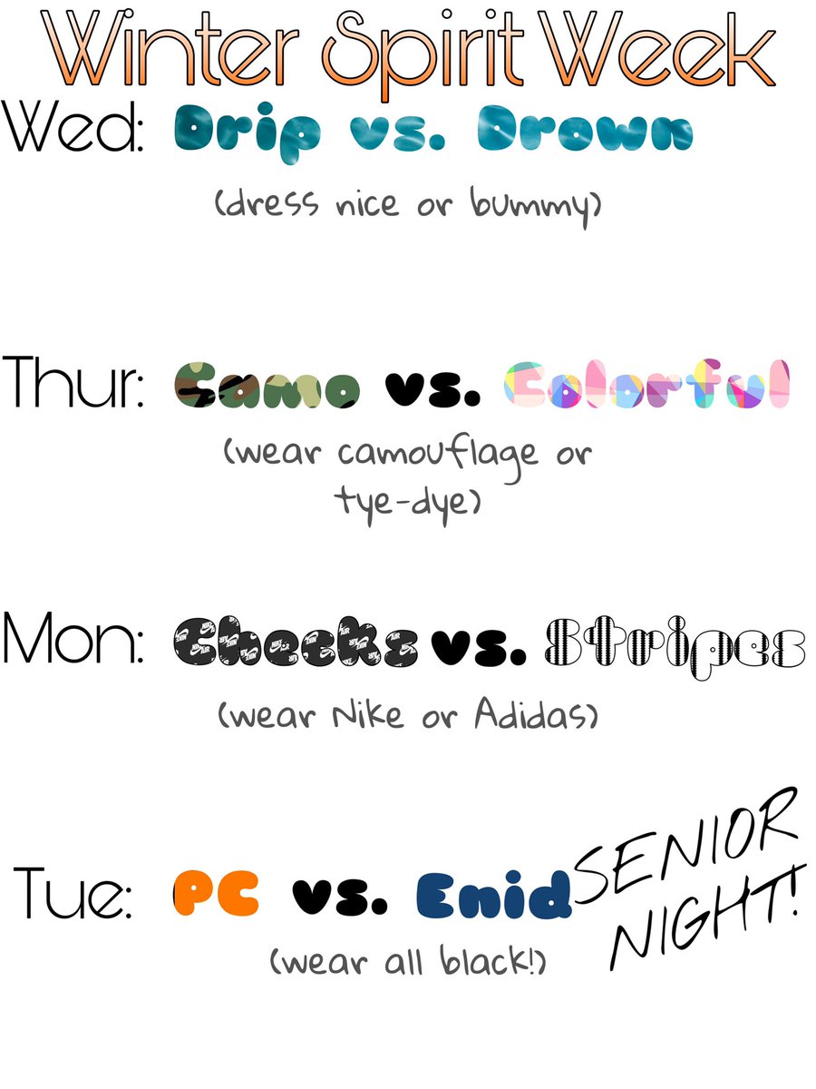 PCHSCrew's tweet image. Tomorrow is the start of spirit week! Send in your pictures to be featured on our page!