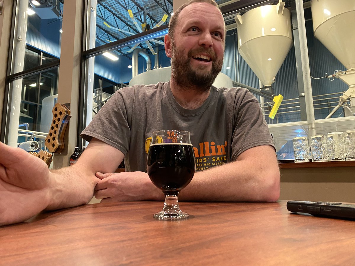 BeerHereWriter's tweet photo. James Kramer @WisBrewingCo recently sat down to talk about creating #BoomRun, a sweet & flavorful oatmeal stout. Kramer has been working with students in the @UWMadison Fermentation Sciences Program which laid the groundwork for this #WIBeer. More @isthmus https://t.co/0jkLslovfH https://t.co/mEIeWtlJAG